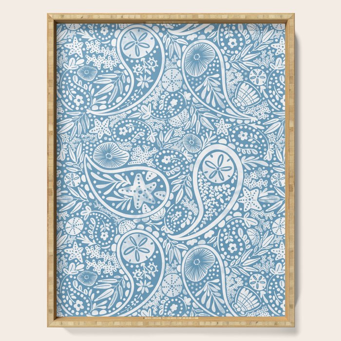 Oceanic Paisley Charm Serving Tray Gallery Image 1
