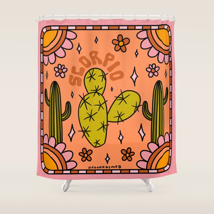 Scorpio Cactus Shower Curtain Gallery Image 1