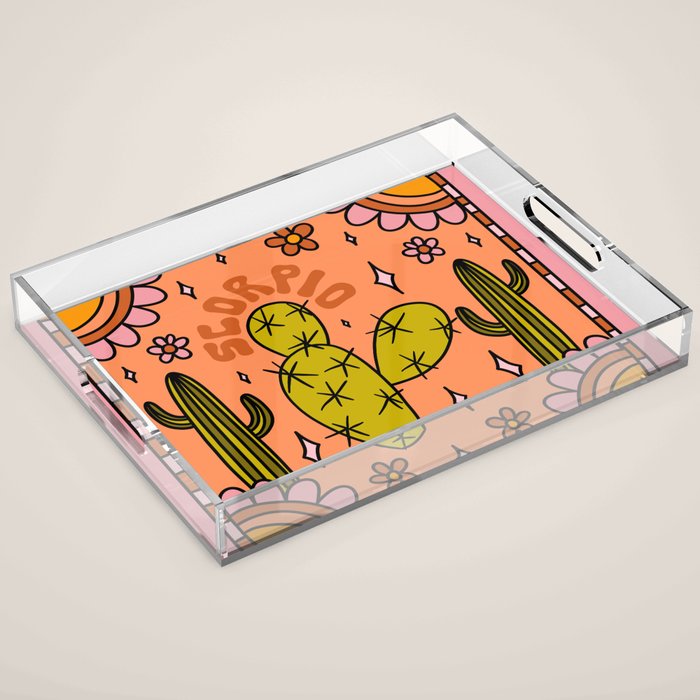 Scorpio Cactus Acrylic Tray Gallery Image 1