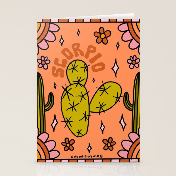 Scorpio Cactus Stationery Card Gallery Image 2