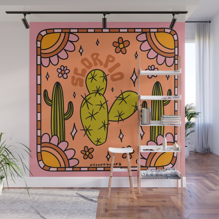 Scorpio Cactus Wall Mural Gallery Image 1