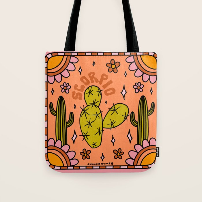 Scorpio Cactus Tote Bag Gallery Image 1