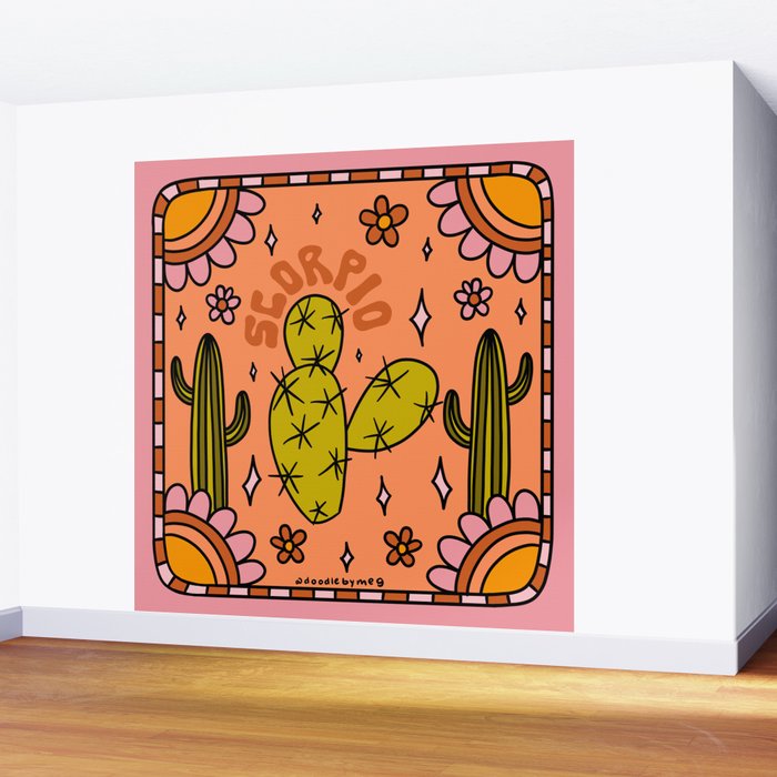 Scorpio Cactus Wall Mural Gallery Image 2