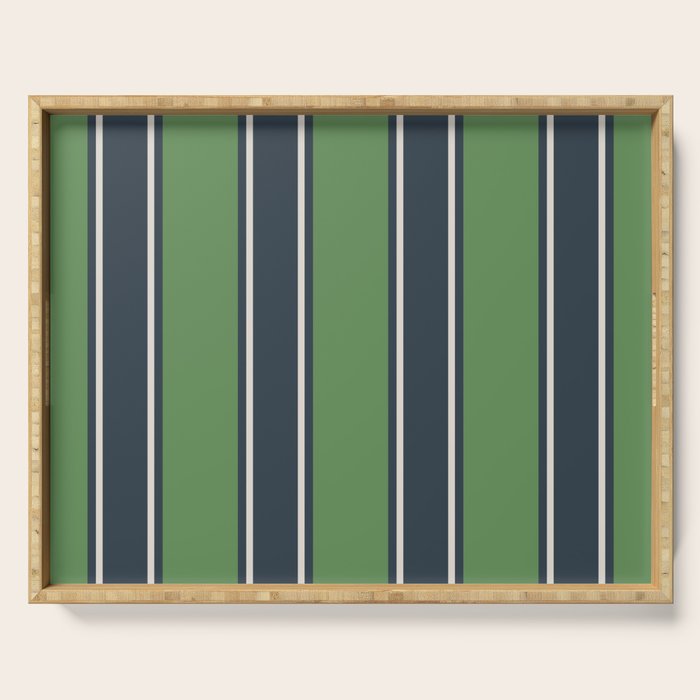 Cozy Heirloom Stripe Harmony Serving Tray Gallery Image 1