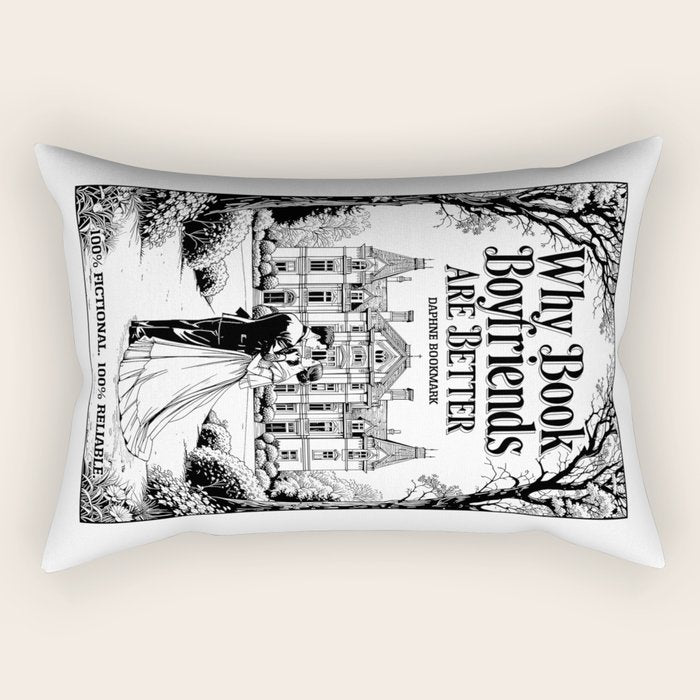 Why Book Boyfriends Are Better Funny Bookish Romance Cover Rectangular Pillow Gallery Image 1