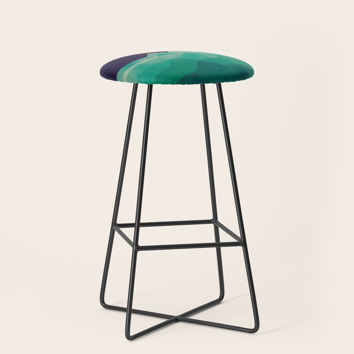 The ocean, the sea, the wave - night scene Stool Gallery Image 1