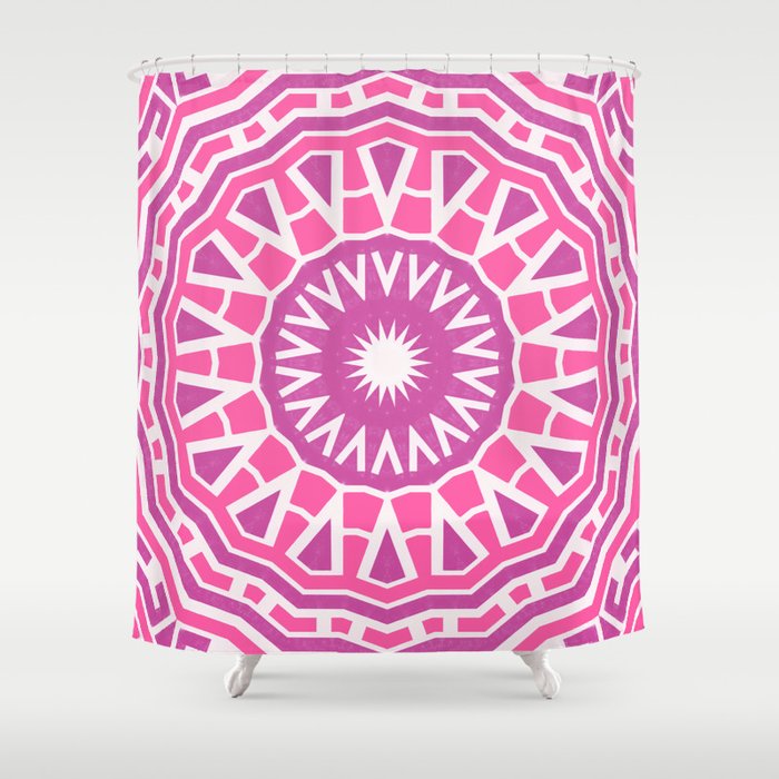 Patchouli Sun Mandala Shower Curtain Gallery Image 1