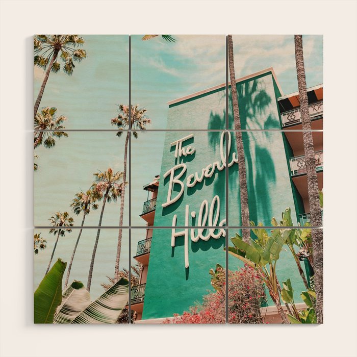 The Beverly Hills Hotel Wood Wall Art Gallery Image 1