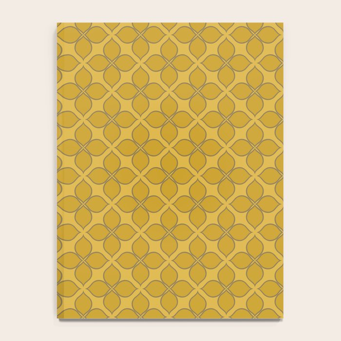 Golden Moroccan Floral Pattern Notebook Gallery Image 4