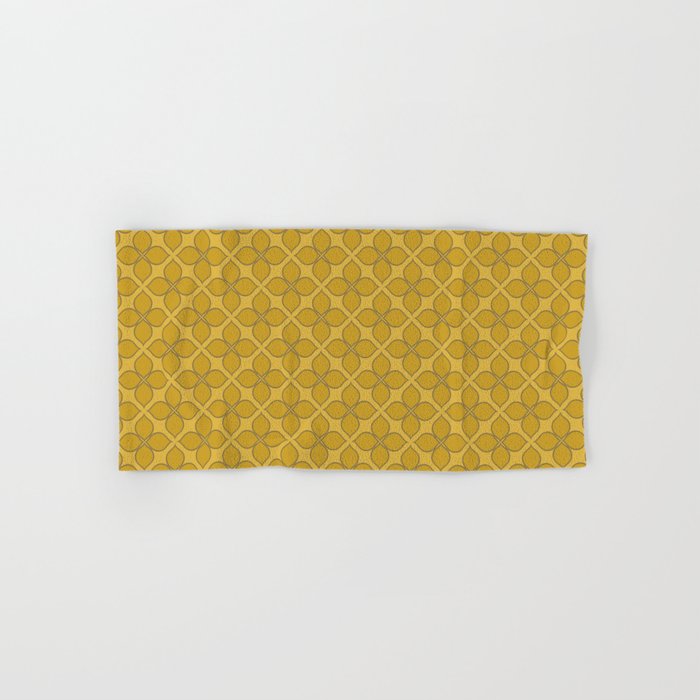 Golden Moroccan Floral Pattern Bath Towel Gallery Image 1