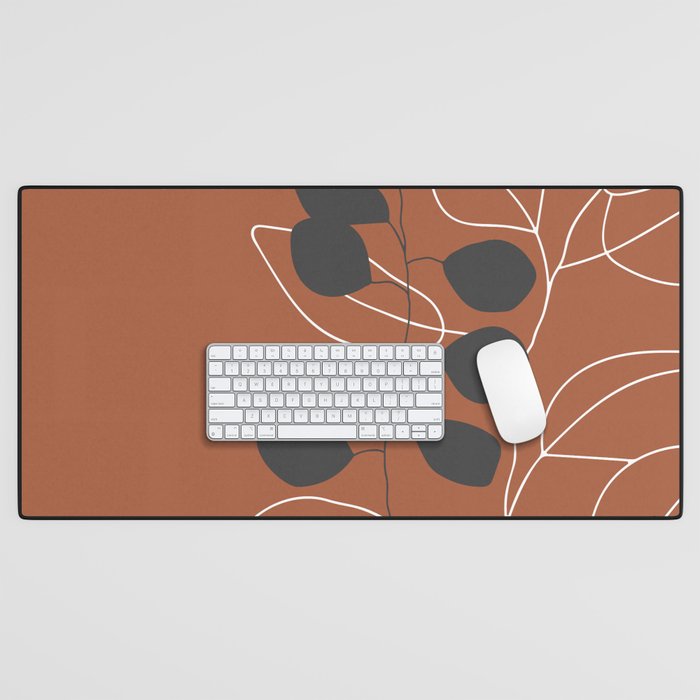 Minimalist Leaf Floral Desk Mat Gallery Image 1