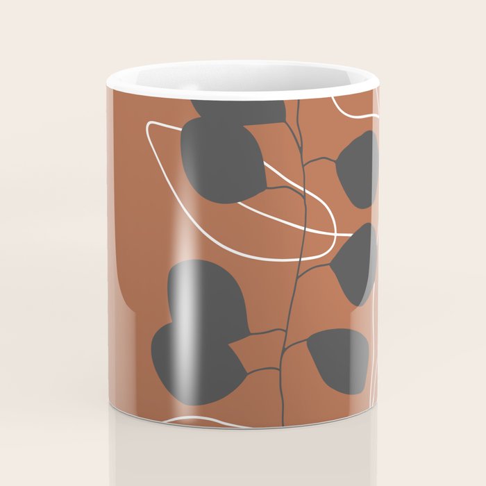 Minimalist Leaf Floral Coffee Mug Gallery Image 4