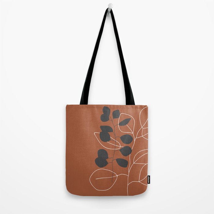 Minimalist Leaf Floral Tote Bag Gallery Image 2