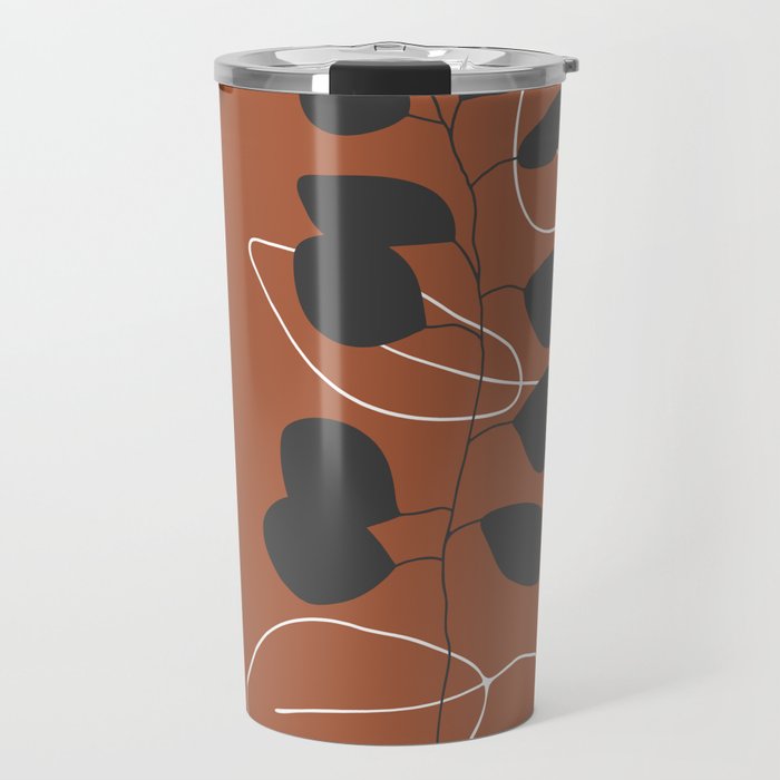 Minimalist Leaf Floral Travel Mug Gallery Image 1
