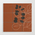 Minimalist Leaf Floral Wood Wall Art Gallery Image 1
