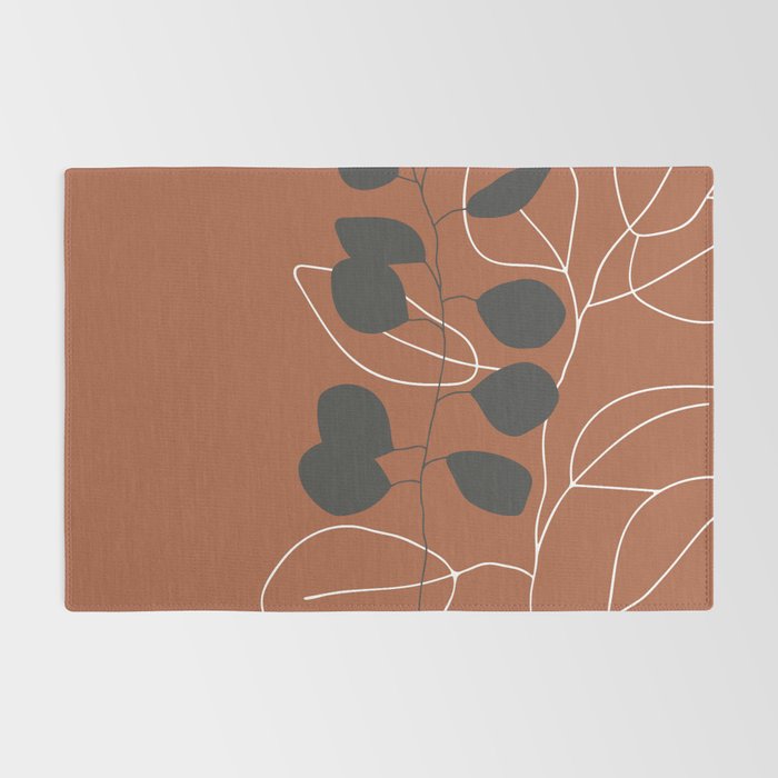 Minimalist Leaf Floral Rug Gallery Image 2