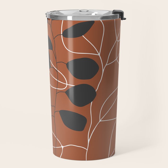 Minimalist Leaf Floral Travel Mug Gallery Image 2