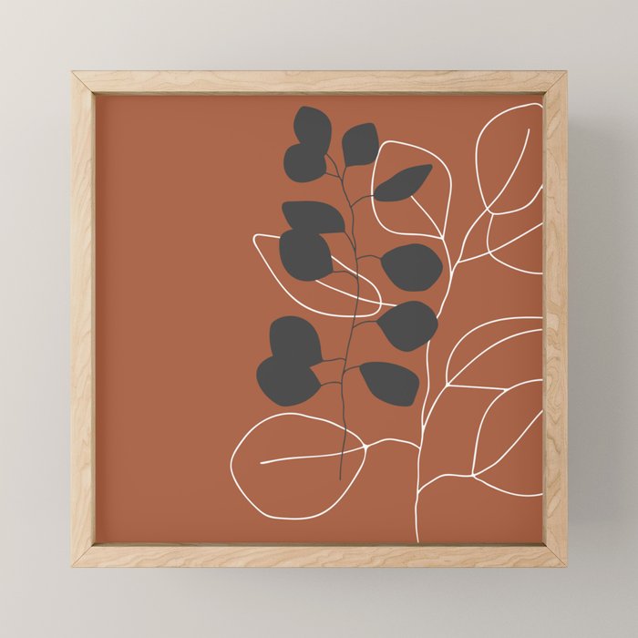 Minimalist Leaf Floral Mini Art Print Gallery Image 1