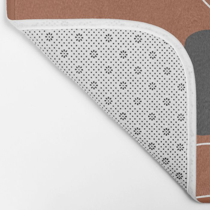 Minimalist Leaf Floral Bath Mat Gallery Image 2