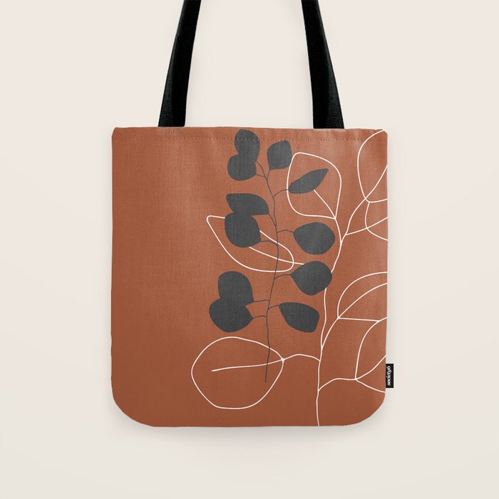 Minimalist Leaf Floral Tote Bag Gallery Image 1
