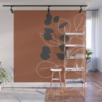 Minimalist Leaf Floral Wall Mural Gallery Image 1
