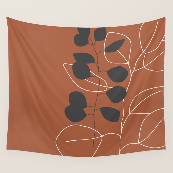 Minimalist Leaf Floral Wall Tapestry Gallery Image 4