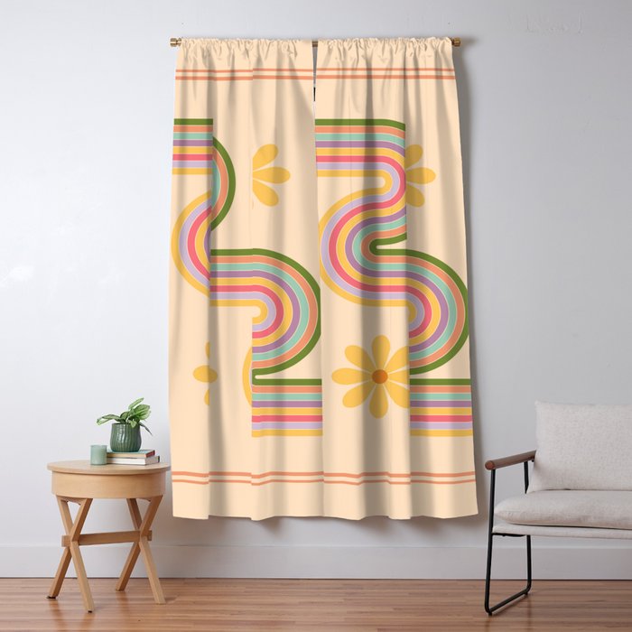 Floral Geometry 7 Window Curtain Gallery Image 1