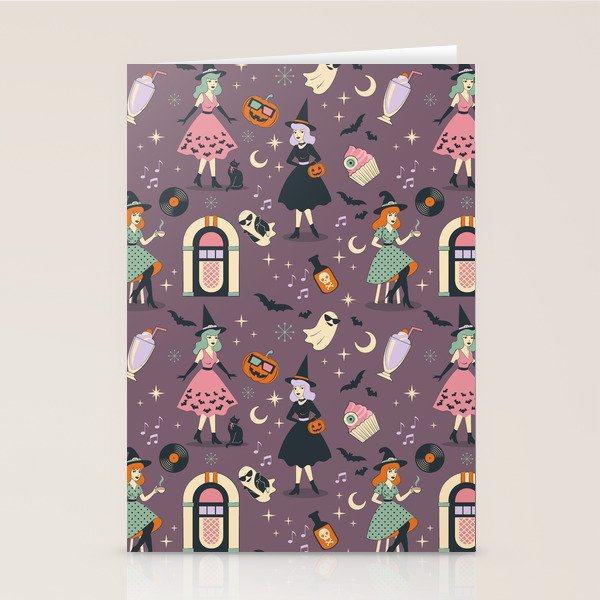 50s Witch Vibes Stationery Card Gallery Image 1