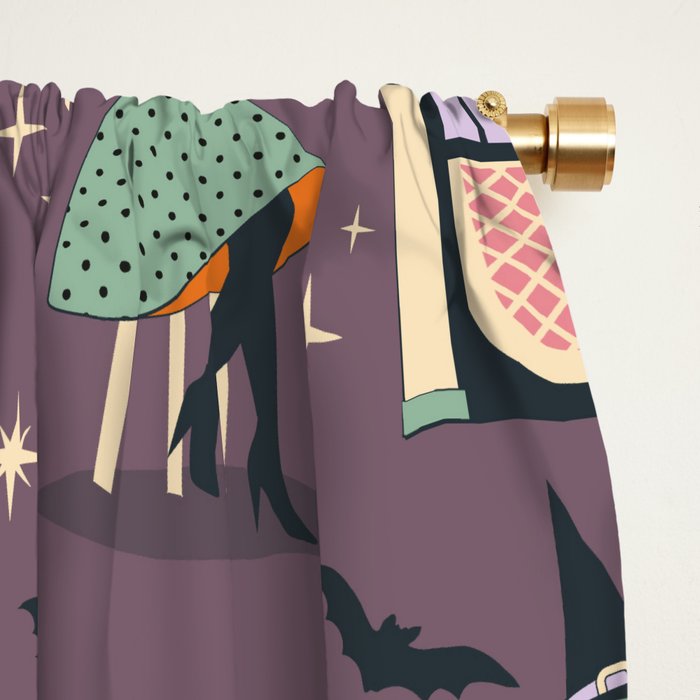 50s Witch Vibes Window Curtain Gallery Image 2