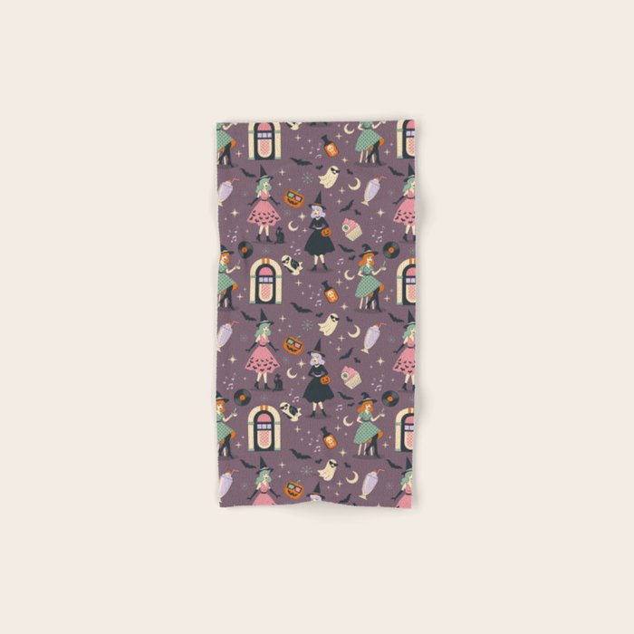 50s Witch Vibes Bath Towel Gallery Image 1