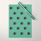 World Domination for Cats (Green) Wrapping Paper Gallery Image 1