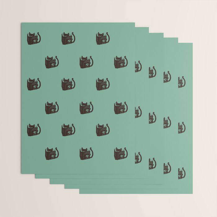 World Domination for Cats (Green) Wrapping Paper Gallery Image 3