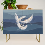 cranes, asian style art Credenza Gallery Image 1