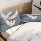 cranes, asian style art Pillow Sham Gallery Image 2