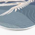 cranes, asian style art Bath Mat Gallery Image 3