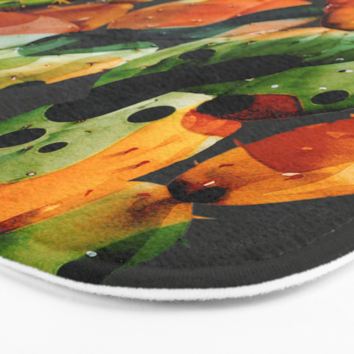 Abstract Modern Cactus 2 Bath Mat Gallery Image 3