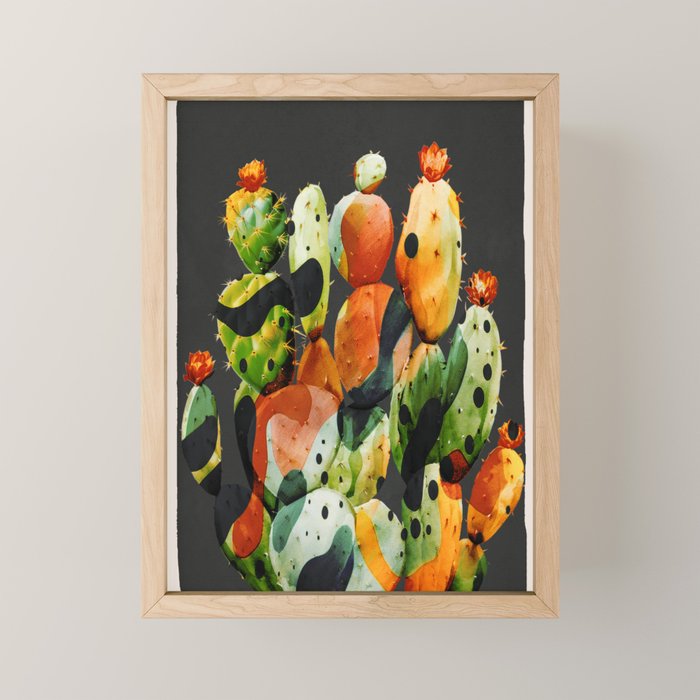 Abstract Modern Cactus 2 Mini Art Print Gallery Image 1