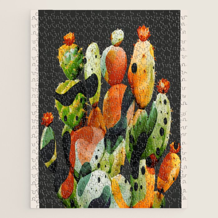 Abstract Modern Cactus 2 Jigsaw Puzzle Gallery Image 1