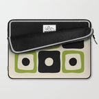 Mid Century Modern Scandinavian Pattern 592 Black and Chartreuse Laptop Sleeve Gallery Image 2
