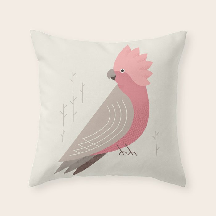 Galah, Bird of Australia Throw Pillow Gallery Image 1
