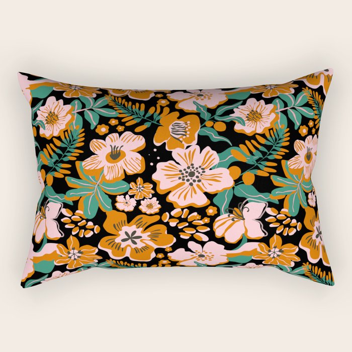 Orange flowers Rectangular Pillow Gallery Image 1