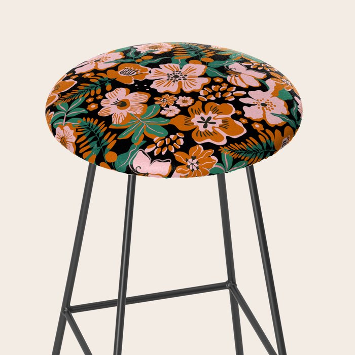 Orange flowers Stool Gallery Image 2