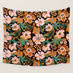 Orange flowers Wall Tapestry Gallery Image 4