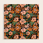Orange flowers Wood Wall Art Gallery Image 1