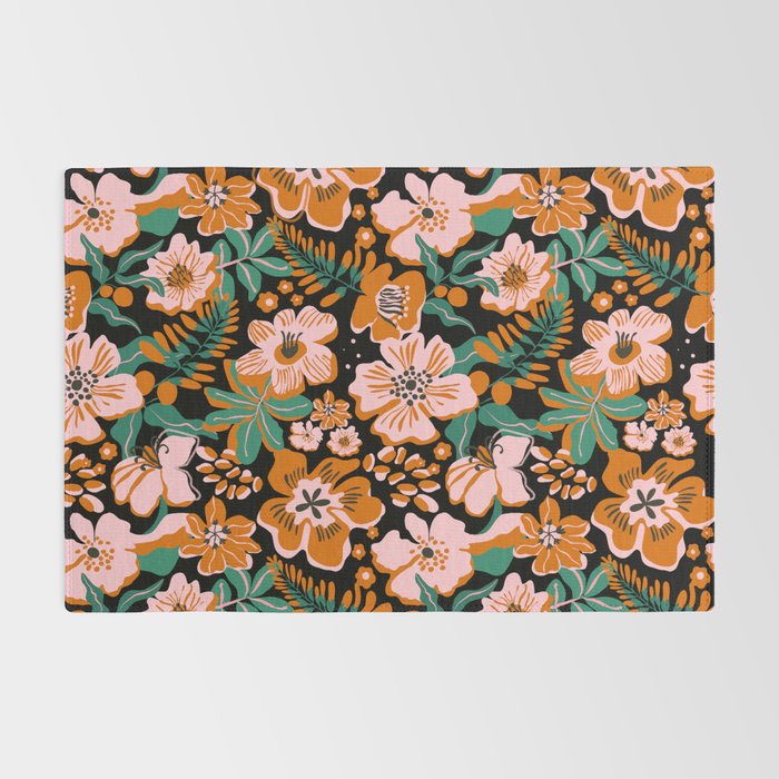 Orange flowers Rug Gallery Image 2