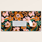 Orange flowers Desk Mat Gallery Image 1