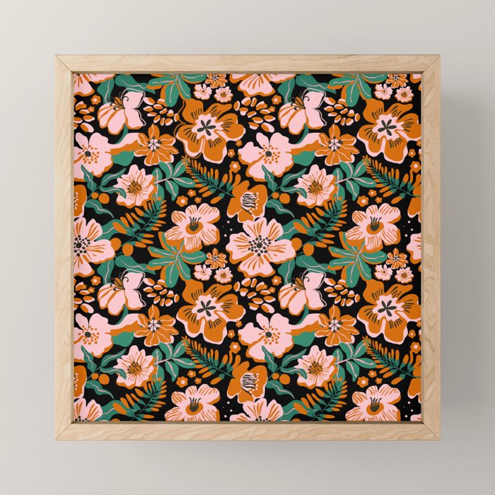 Orange flowers Mini Art Print Gallery Image 1