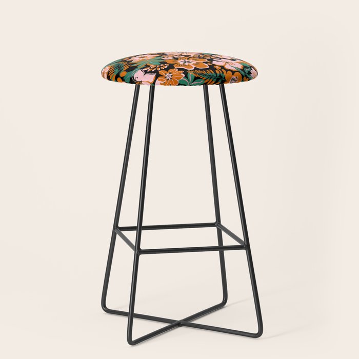 Orange flowers Stool Gallery Image 1