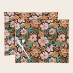 Orange flowers Placemat Gallery Image 1