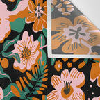 Orange flowers Wall Tapestry Gallery Image 3